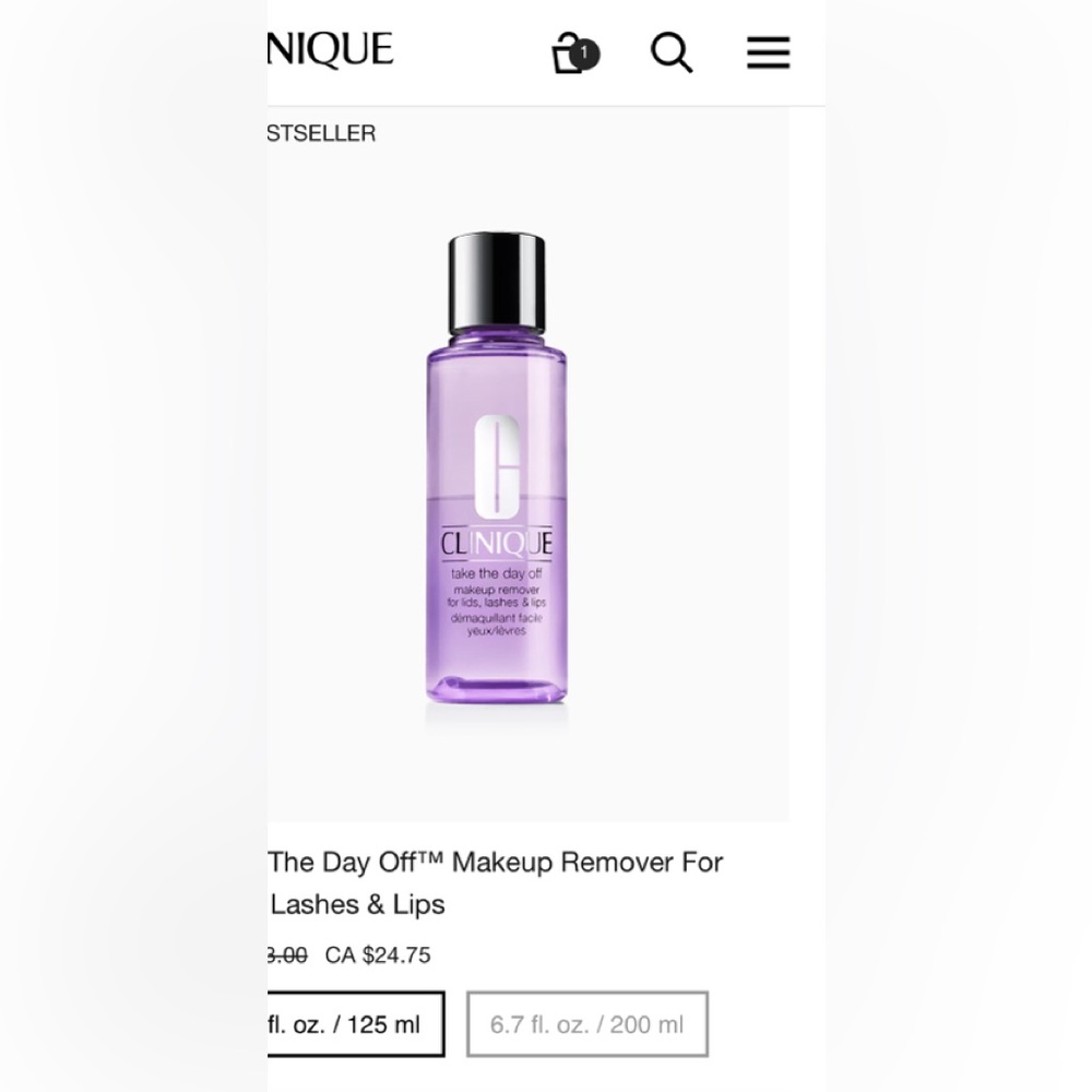 Clinique take the day off make up remover